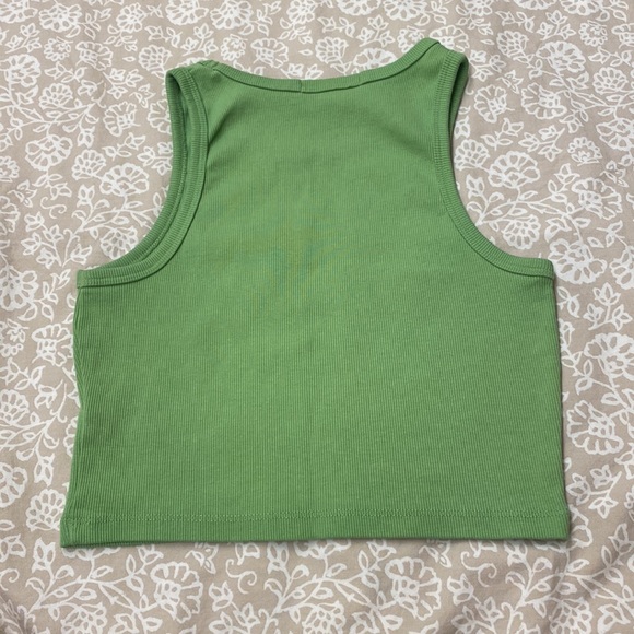 ‼️SOLD‼️Lime Green Crop Top - Picture 2 of 3